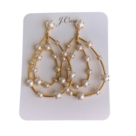 J. Crew Oversized pearl teardrop earrings - Picture 1 of 7